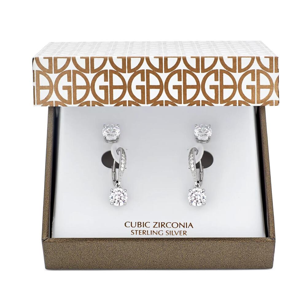 Giani Bernini Cubic Zirconia Earrings in Sterling Silver - Picture 2 of 3